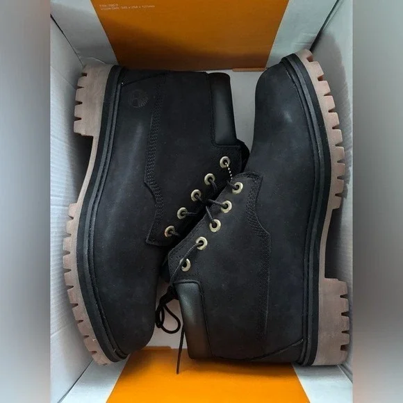 Timberland Rockaway Mid LC Waterproof CH Black Nubuck Mens Size 11.5M - Picture 4 of 5